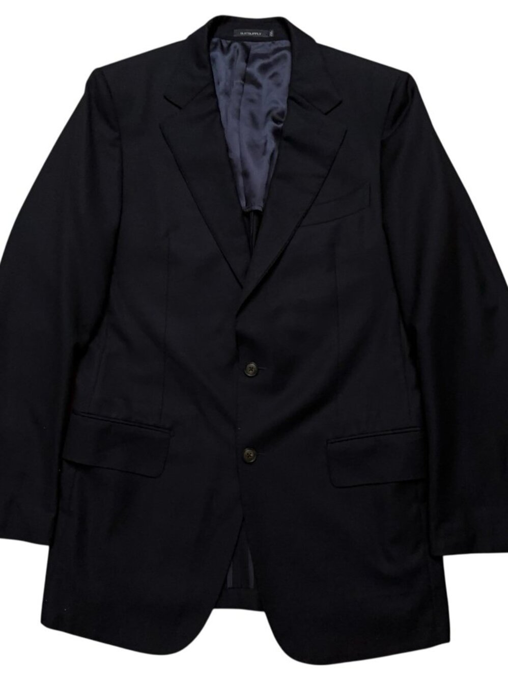 Suitsupply Blazer Jacket Mens 42L Washington Sports Coat Wool Extea Slim Blue